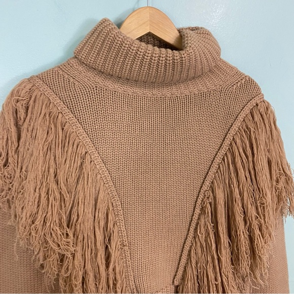 Johanna Ortiz Camel Elegancia Natural Sweater Brown Fringe Medium Read Descrip. - Picture 2 of 16